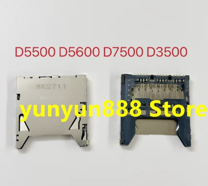 

2PCS NEW For Nikon D7500 D5500 D5600 D3500 Z50 SD Memory Card Slot Reader Assembly Camera Replacement Spare Part