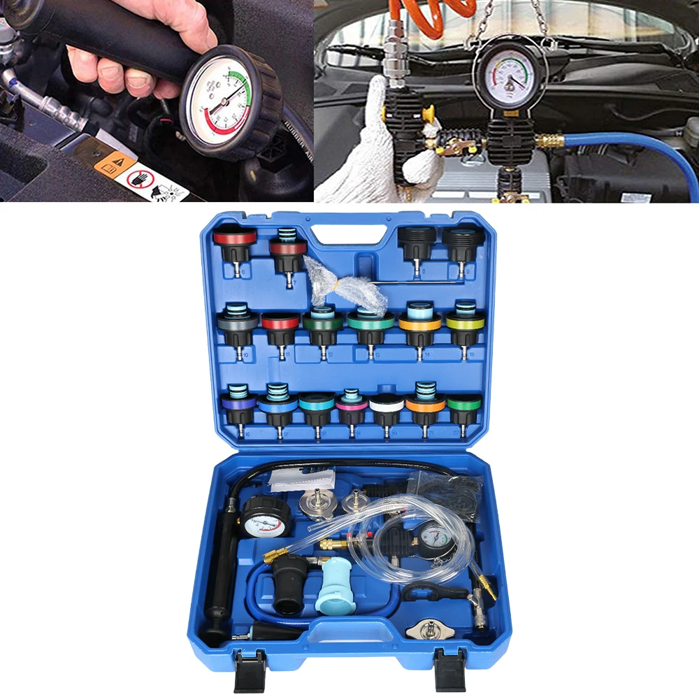 Coolant System Leak Detection 28-Piece Radiator Pressure Tester ...