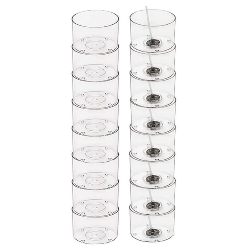 

JHD-200 Pcs Tea Light Candle Cups-Plastic Clear Candle Making Kit -200 Pcs Candle Wick - Candle Wax Jars Molds