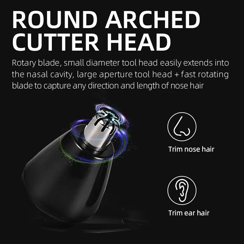 Nose Hair Trimmer 3in1 Rechargeable Nose Trimmer Beard Trimer for Men Micro Shaver Eyebrow Nose Hair Trimmer for And Ear Cleaner Grooming Set