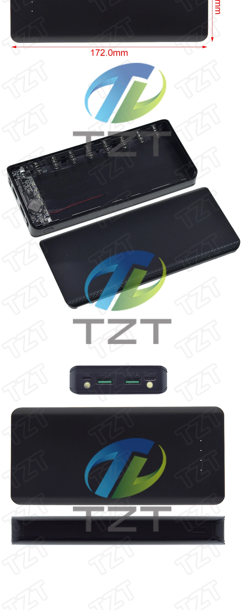 5V 4,5A 22,5W 25000mAh Handy Ladegerät DIY Shell Fall 8*18650 Power Bank Batterie Box QC4.0 QC3.0 Dual USB Micro/Typ-C USB – Detail 9
