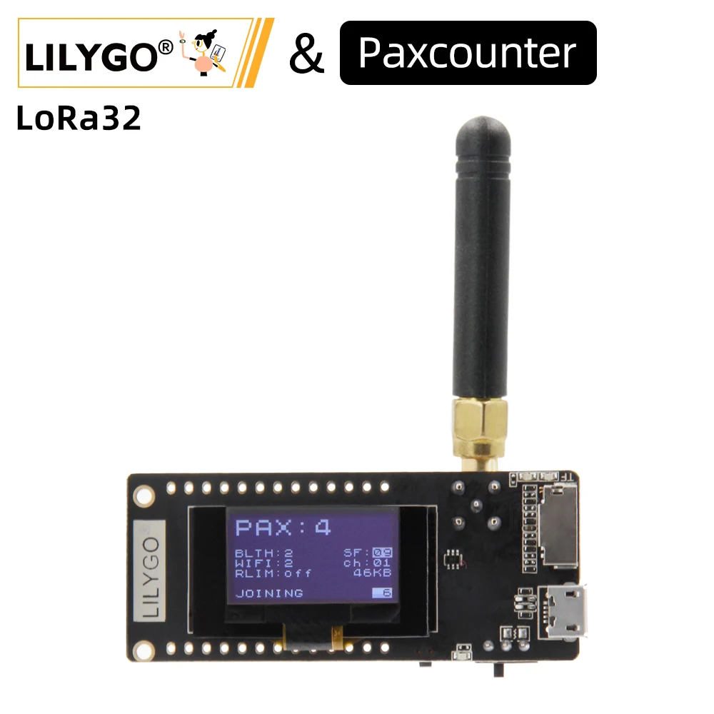 LILYGO® Paxcounter LoRa V2.1_1.6.1 ESP32 433/868 МГц