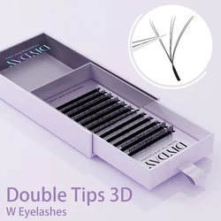 DIYDAY W Shape Natural Bloom Eyelash Extensions - Soft 3D to 8D Volume Fans - 8-15Mix (Double Tips 3D LASH)