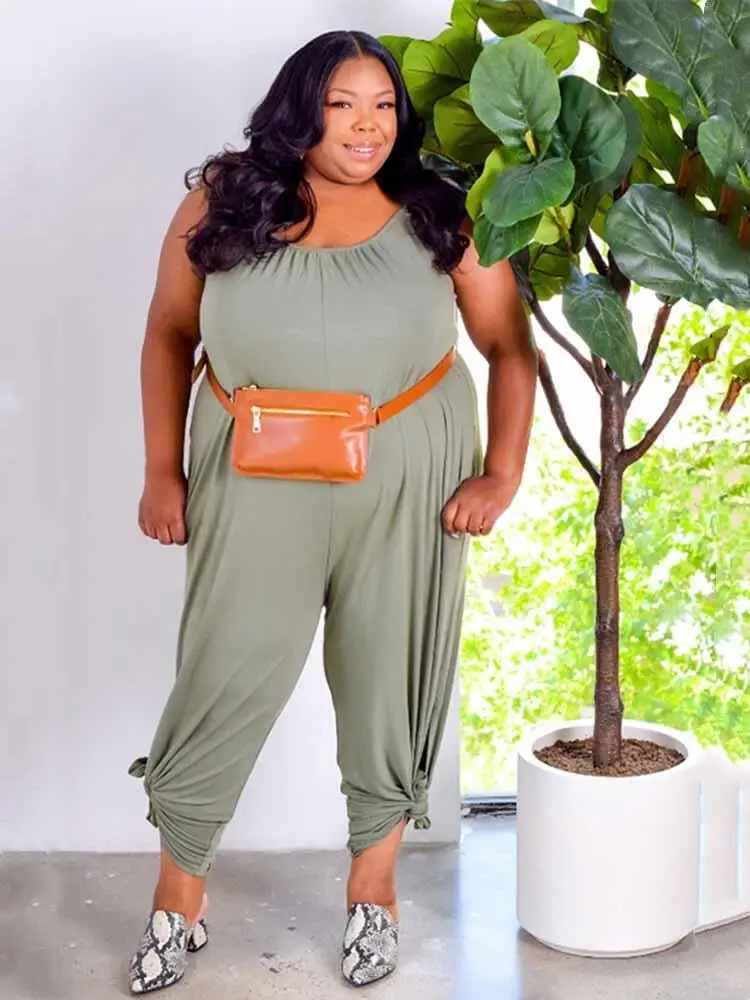 Women Summer Jumpsuit Plus Size Clothing Streetwear Casual Jumpsuit  Overalls 3xl 4xl 5xl Jumpsuits Wholesale Bulk Dropshipping