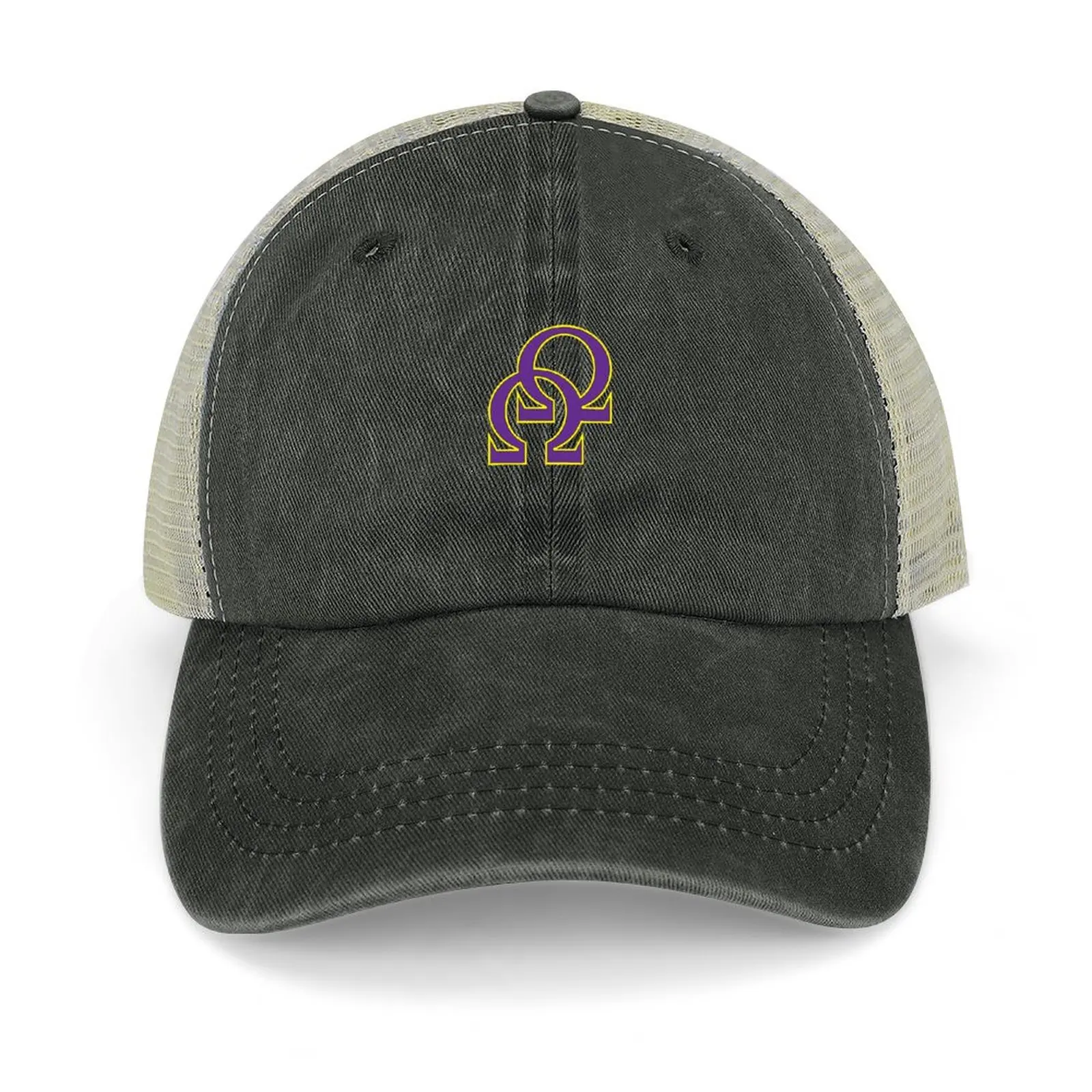 Que Double Omega Purple Gold Psi Phi T-Shirt Lunga Cappello Da Cowboy Beach Snap Back Hat Per Donna 2024 Uomo