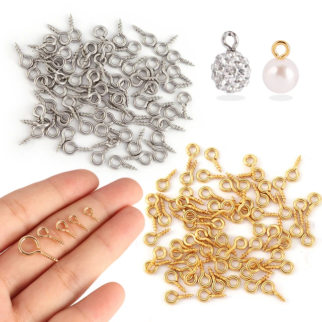 Stainless Steel Jewelry Making Supplies  Stainless Steel Screw Hooks  Eyepins - Jewelry Findings & Components - Aliexpress