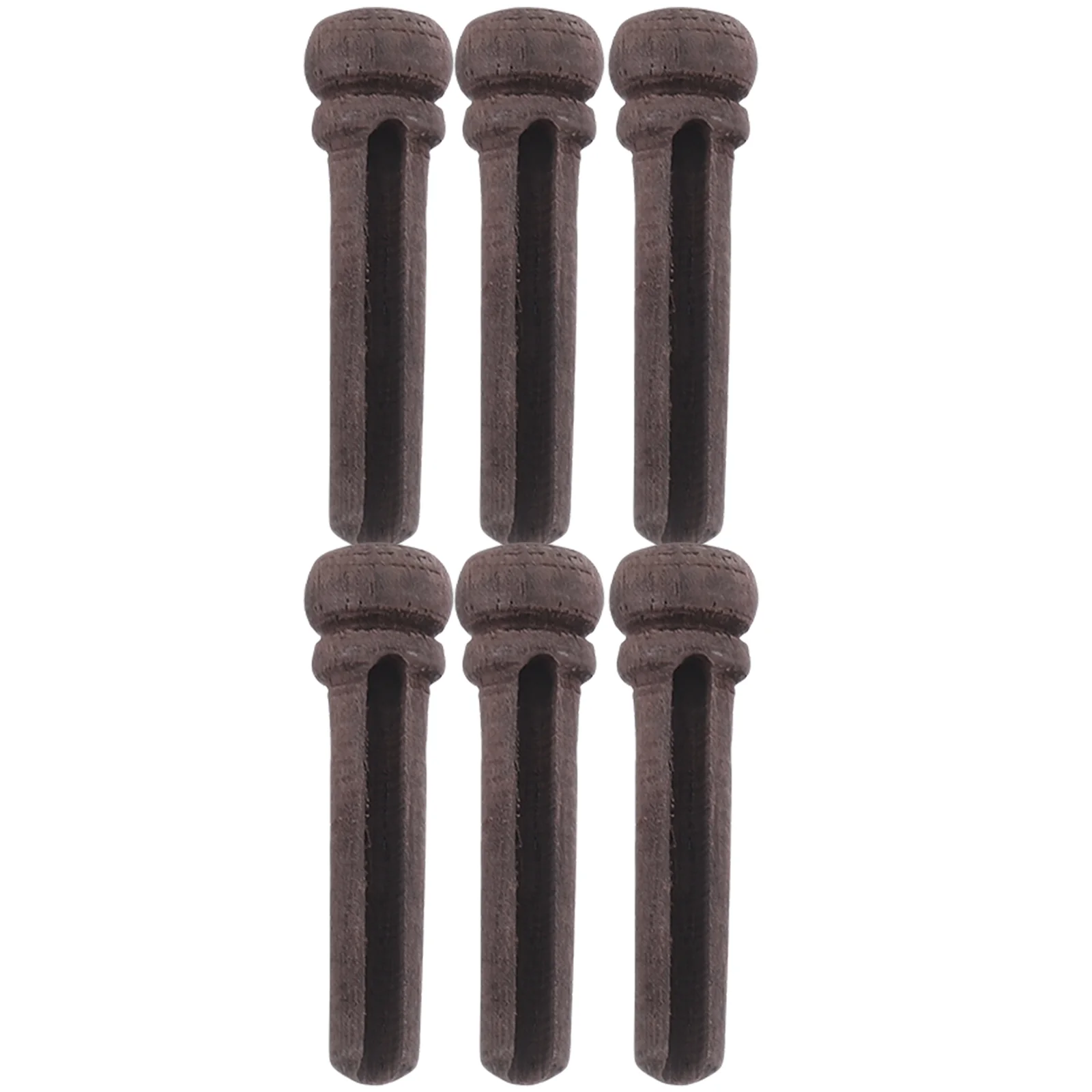 

6pcs Wood Guitar Bridge Rosewood Strings Pegs Slotted Nail Endpin for Acoustic Folk Guitar Brass Parts Replacement Accessories