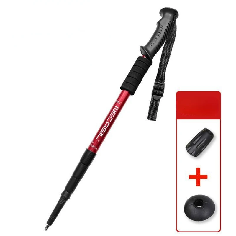 Adjustable Ultralight Trekking Poles Aluminium Alloy Walking Stick Trail Running Hiking Alpenstock Folding 135cm For Tourism 3