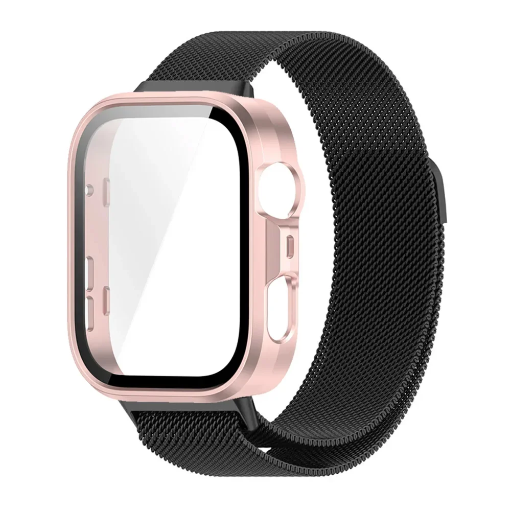 Premium Milanese Metal Strap and Protective PC Case