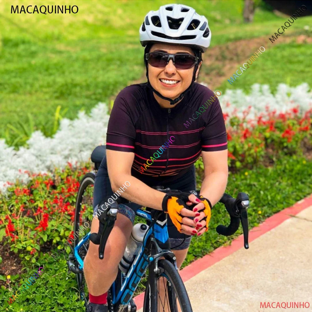 

Женский спортивный костюм, комплект одежды для велоспорта, летний костюм Macaquinho Ciclismo