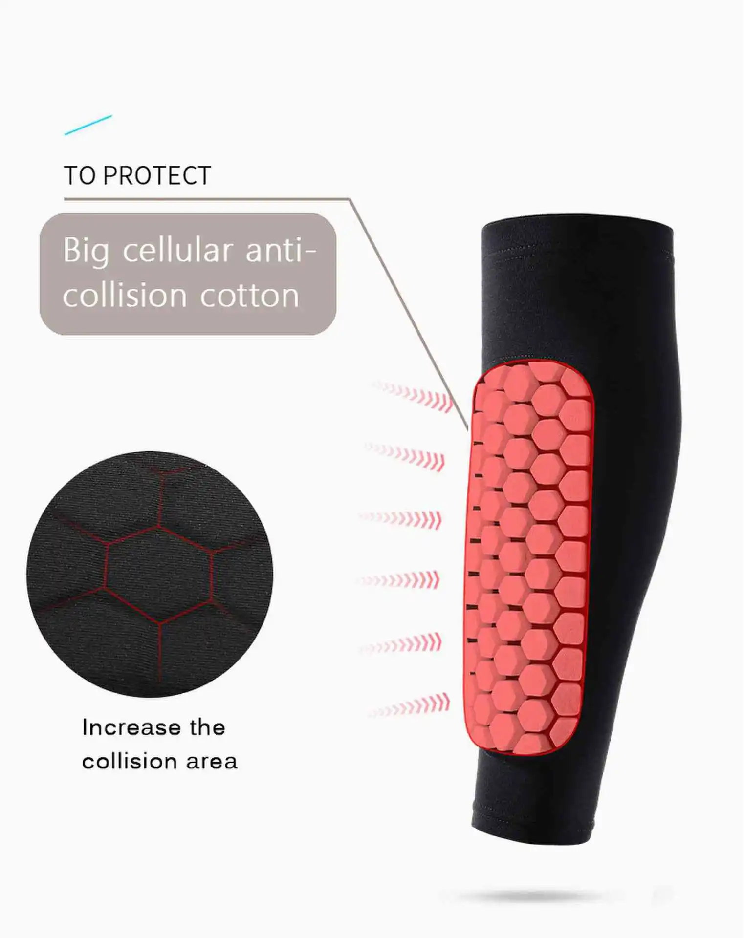 1PC Honeycomb Football Soccer Leg Guard Outdoor Sport Shin Guards Sports Socks Leg Protector Anti-collision Pads Sports Safety soccer shin guards,shin guard pads