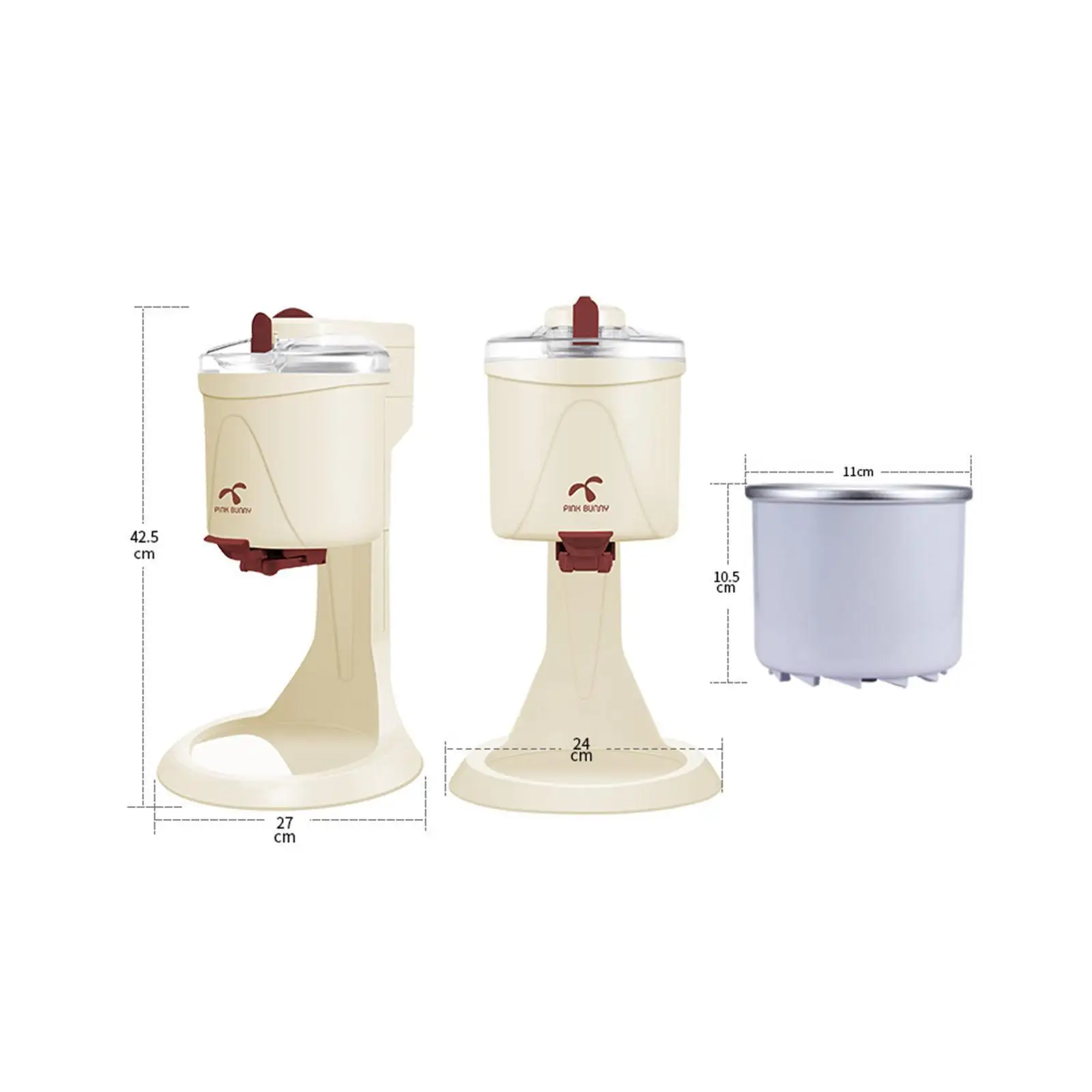 Ice Cream Maker Easy to Use Appliance Ice Machine for Kitchen Home Household