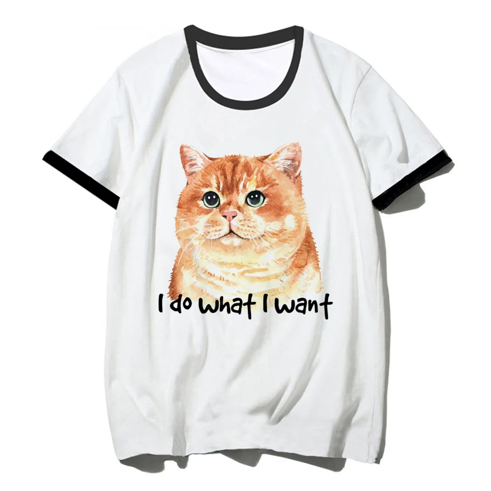 

Футболка женская с забавным котом, y2k, комикс, 2000s