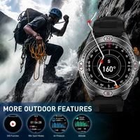 Montre connectée militaire authentique ChiBear pour hommes : batterie 1200 mAh, boussole, GPS, montre de sport et d'extérieur, appel Bluetooth, montre connectée 2026 Nouveauté 6