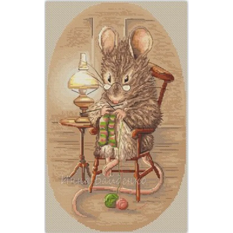 7408 Cross Stitch Sets Cross Stitch Paintings 14ct 18ct Stitch Kit Embroidery Needle Arts & Craft Complete Kit Hobby