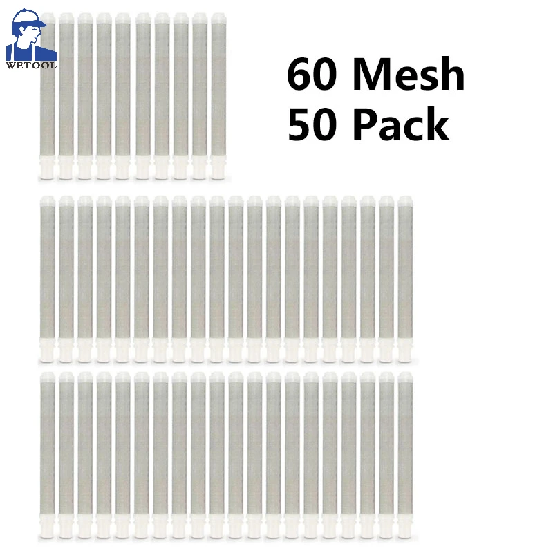 

50 Packs Airless Spray Gun Filter Wagner Spraytech 60 mesh Airless Spray Gun Accessories Filter For Various Models