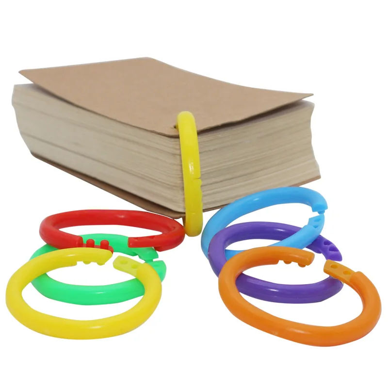50 Pcs 15/20/28/40mm Plastic Ring Binder DIY Albums Circle Loose-leaf Book Hoops Opening Office Binding Supplies Photo Album