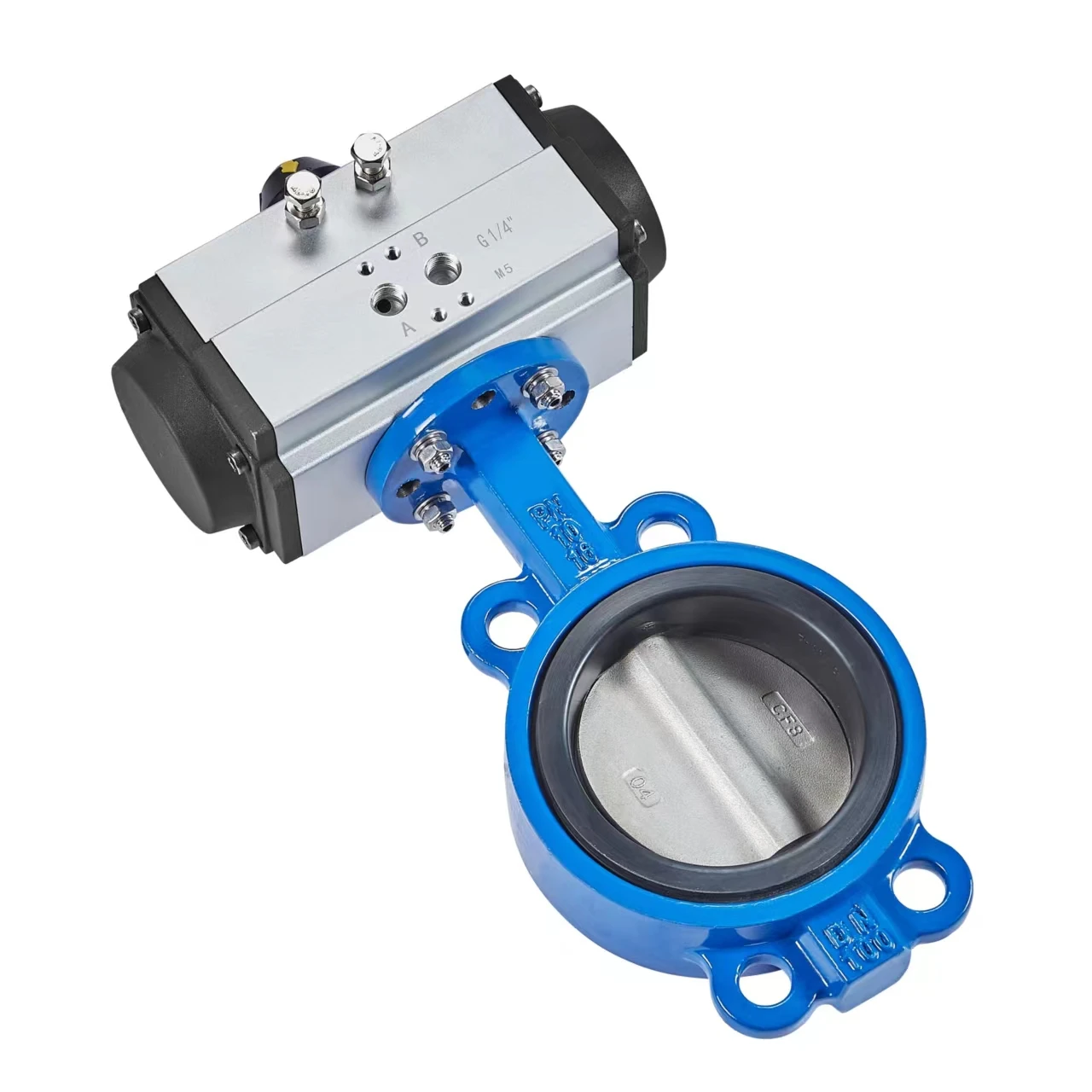 

4-20ma 24 vdc Electric Control Valve Cast Iron 2/4/6/8/10/12 Inch Wafer Type Motor Butterfly Valve