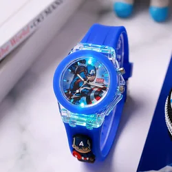 3D Spiderman Kids' Flashlight Watch - Cartoon Character Quartz Clock (MD - LITI)
