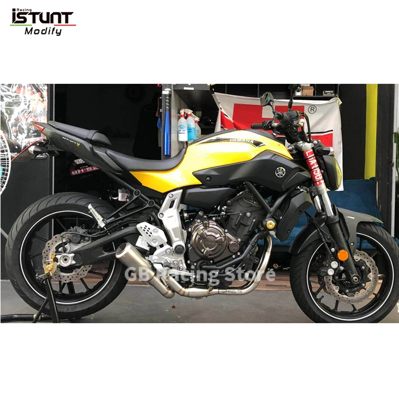 For Yamaha MT 07 Mt-07 FZ 07 XSR 700 2014 - 2021 Motorcycle Exhaust Full System Escape Front Link Pipe Motocross With DB Killer - Image 3