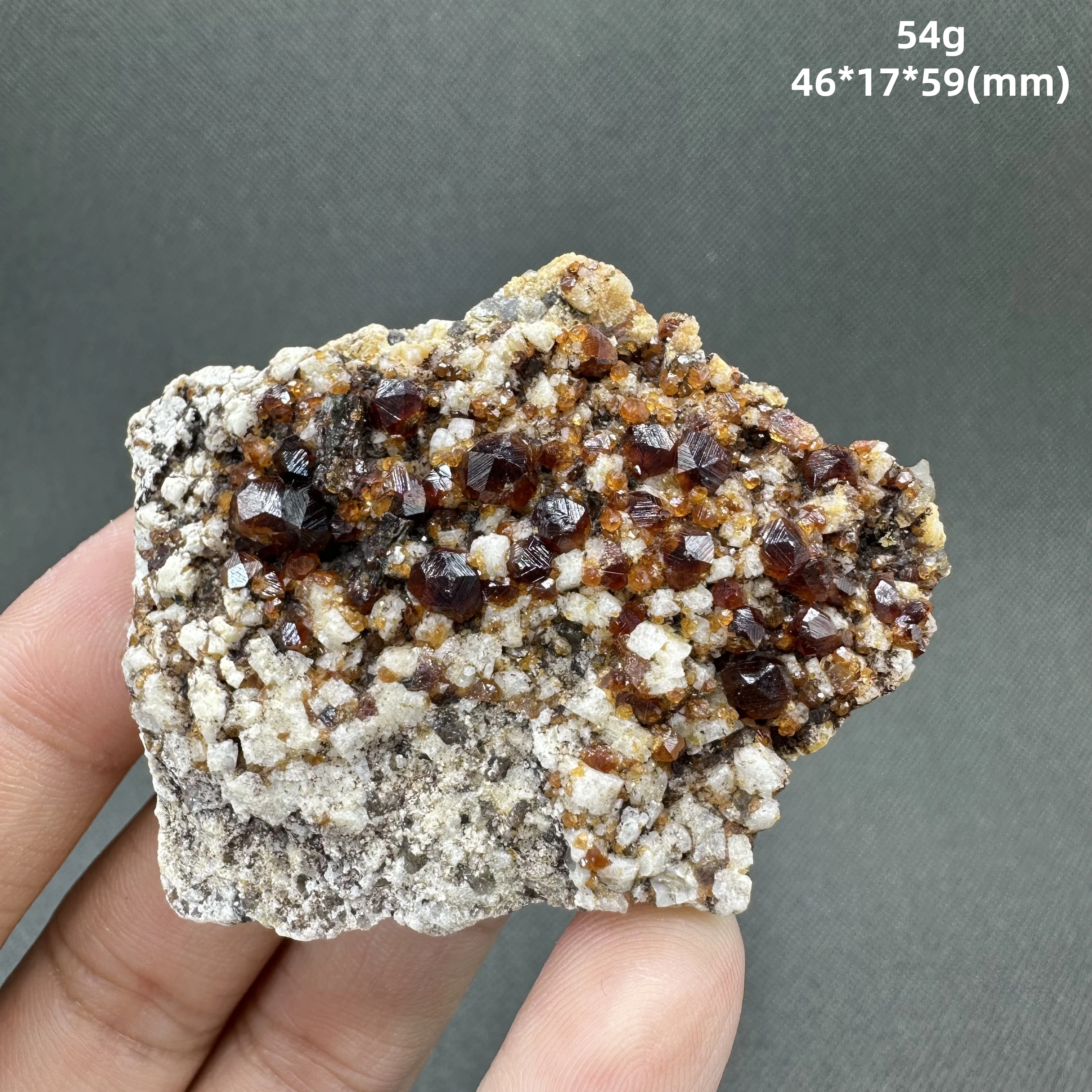 Natural garnet mineral specimen + healing quartz crystals and stones rock gemstone 6