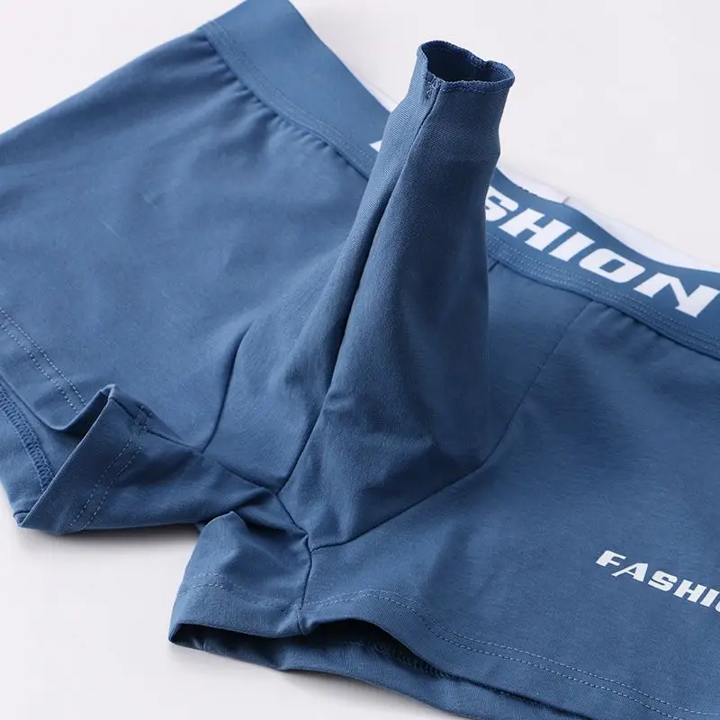 Penis Hole with Opening Elephant Nose Men's Underwear Pure Cotton Boxer Brief Sexy Separated Hombres Mens Panties Masturbation