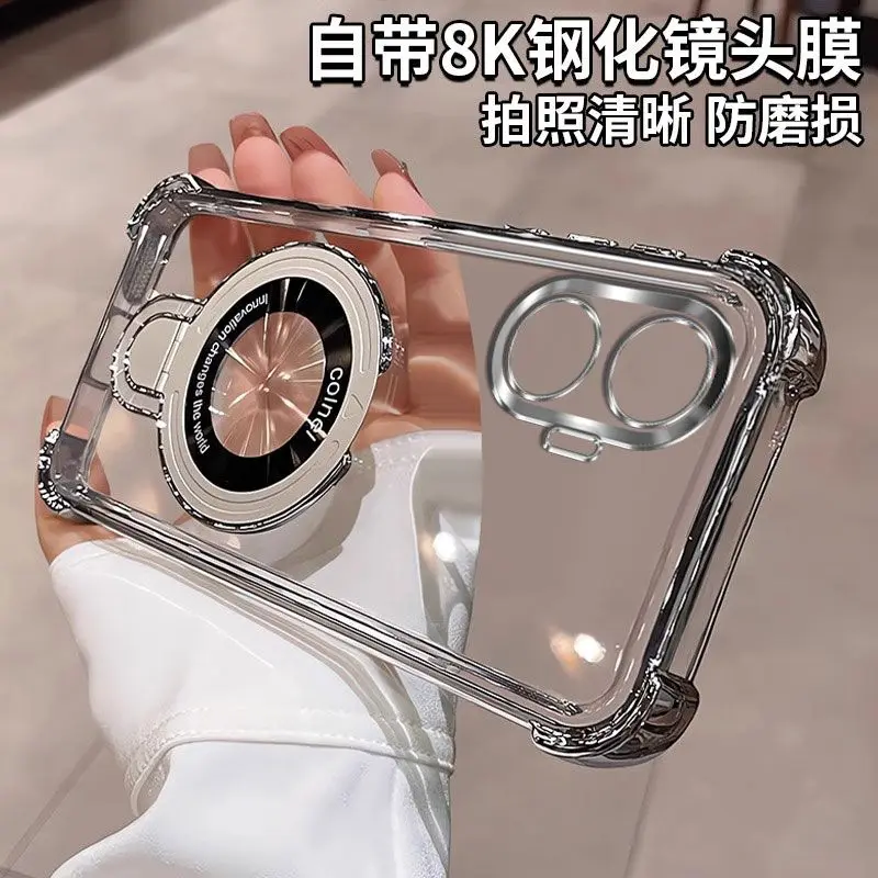 Luxury Airbag Electroplating Bracket TPU Shockproof Bumper Case Cover