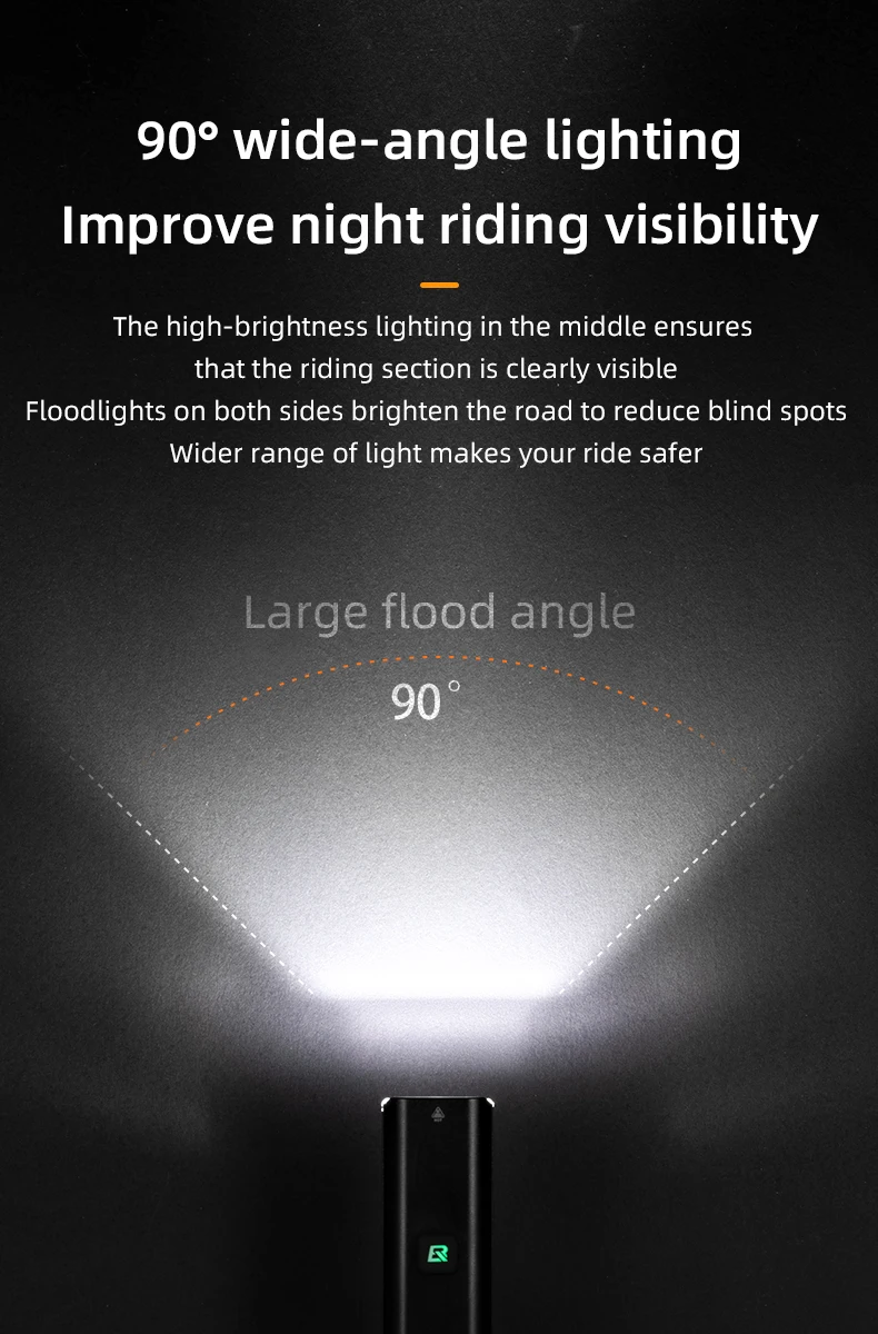 Bicycle Light 1000Lumen Type-C Charging IPX6 Rechargeable Bike Front Light With