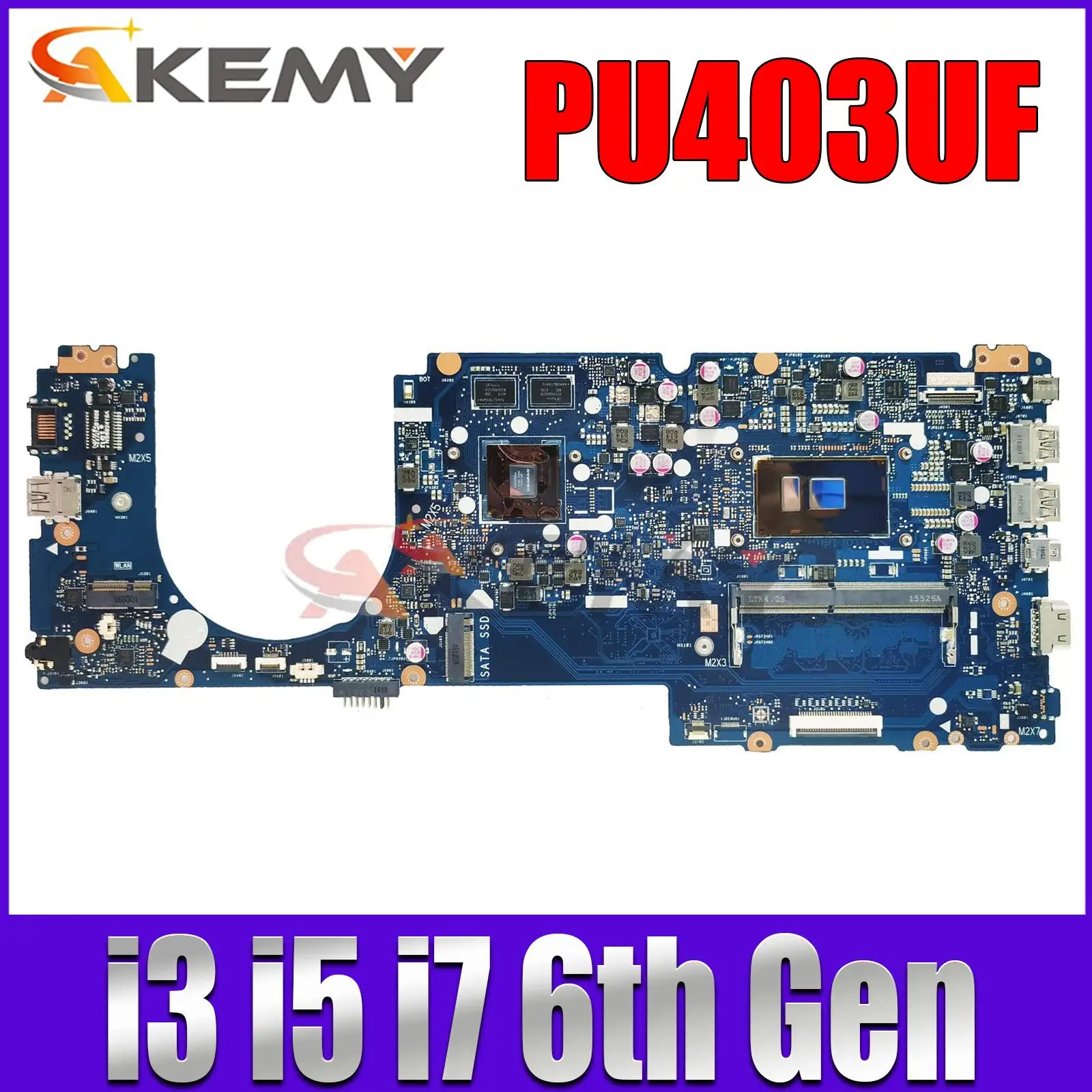 

Материнская плата PU403U для ASUS PRO ESSENTIAL PU403UF PU403UA, материнская плата для ноутбука I3 I5 I7 6-го поколения 930MX 4GB-RAM