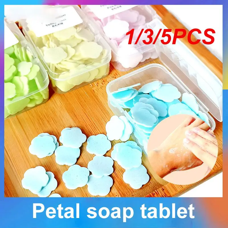 

1/3/5PCS BOX Strawberry Disposable Scented Slice Paper Cleaning Soaps Washing Hands Portable Hand Wash Petal Soap Papers Body