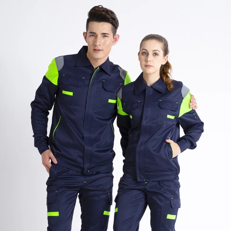 Work Uniforms Set for Men Women Mechanic Construction Short/Long Sleeve
