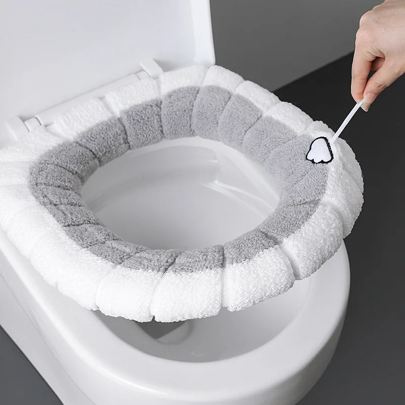 Universal Toilet Seat Cushion Thick Plush Oshaped Toilet Seat Toilet