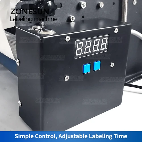 ZONESUN ZS-TB16P 라벨 어플리케이터 라벨링 기계, 전기 풋 스위치, 원형 유리 플라스틱 병 병, 바이알 스티커 포장 3