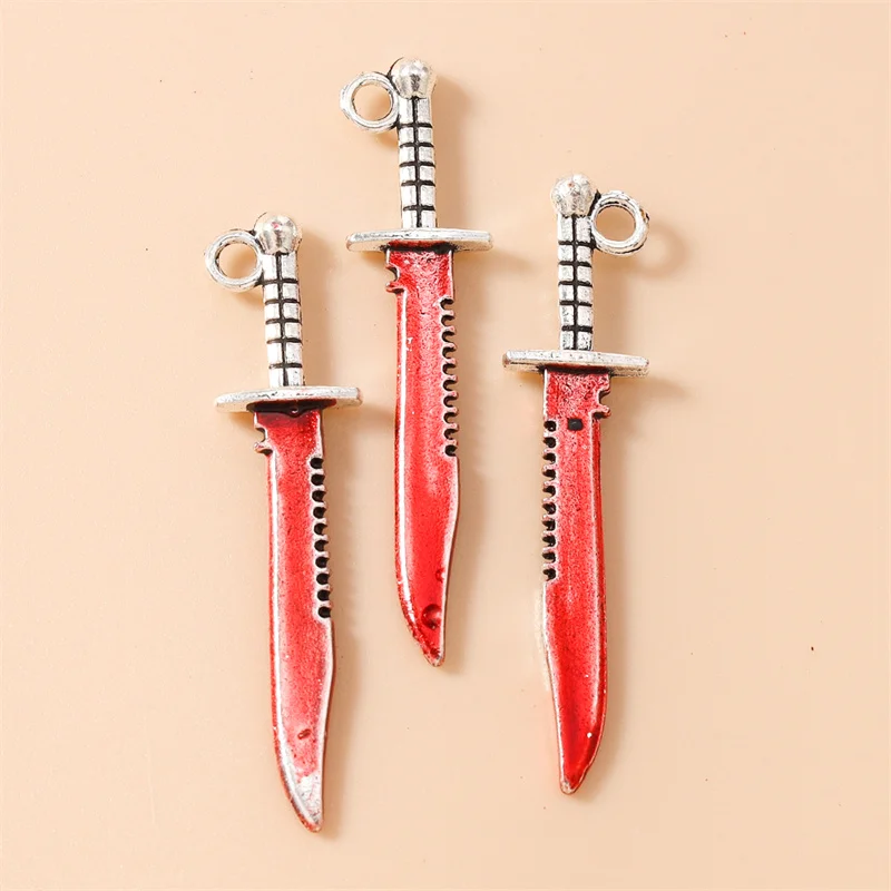 Leslie 20 Stück Steampunk-Messer, -Axe und -Schere Anhänger für Ohrringe, Armbänder, Halsketten, DIY Schmuckherstellung Zubehör – Detail 7