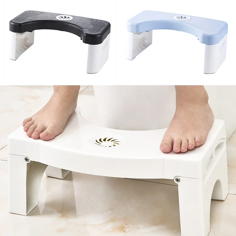 Folding bathroom stool toilet step stool toilet stool comfortable squat
