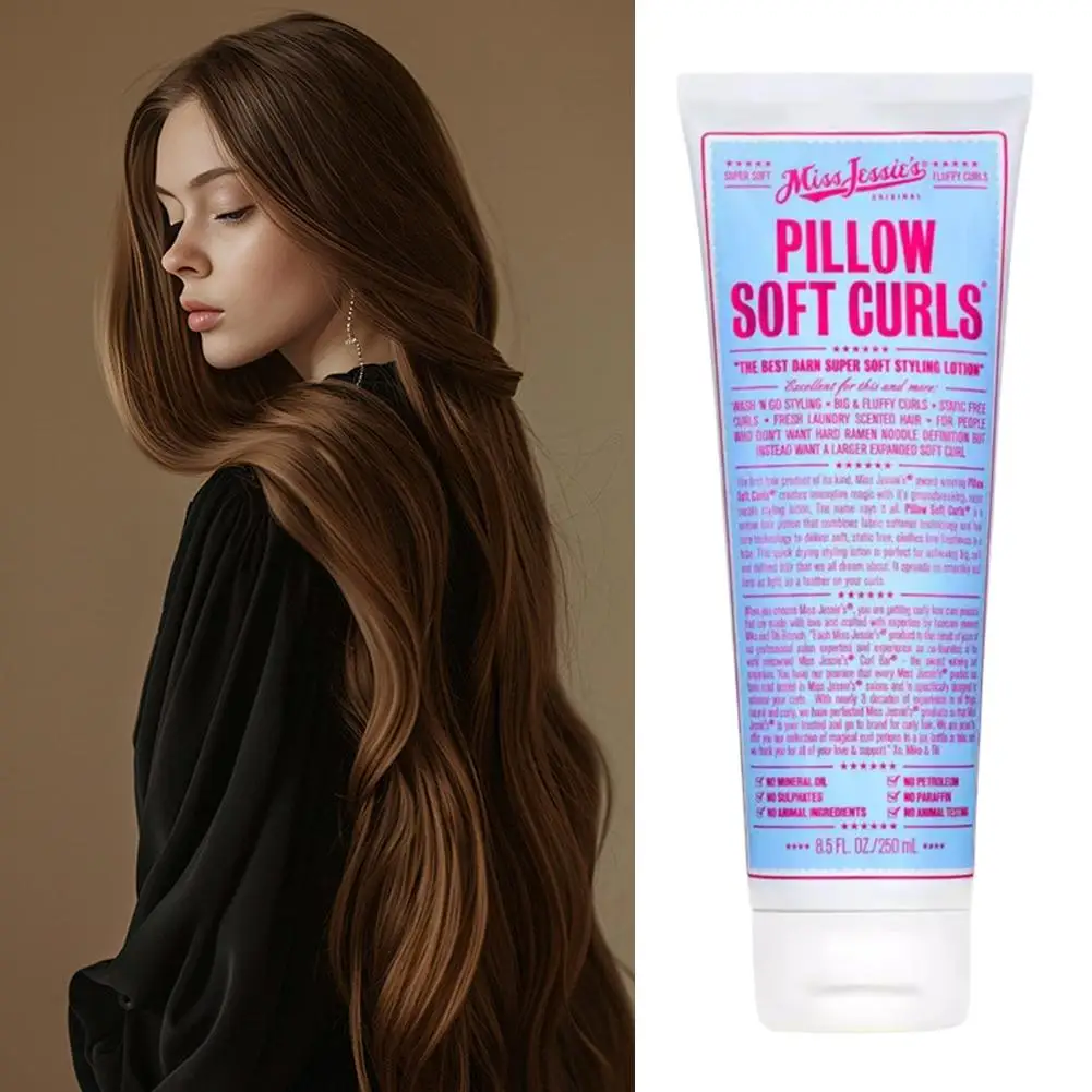 250ML Hair Curling Cream Anti-Frizz Bouncy Resilient Enhancer Styling Lotion Prevent Hair Breakage Smooth Moisturizing Care