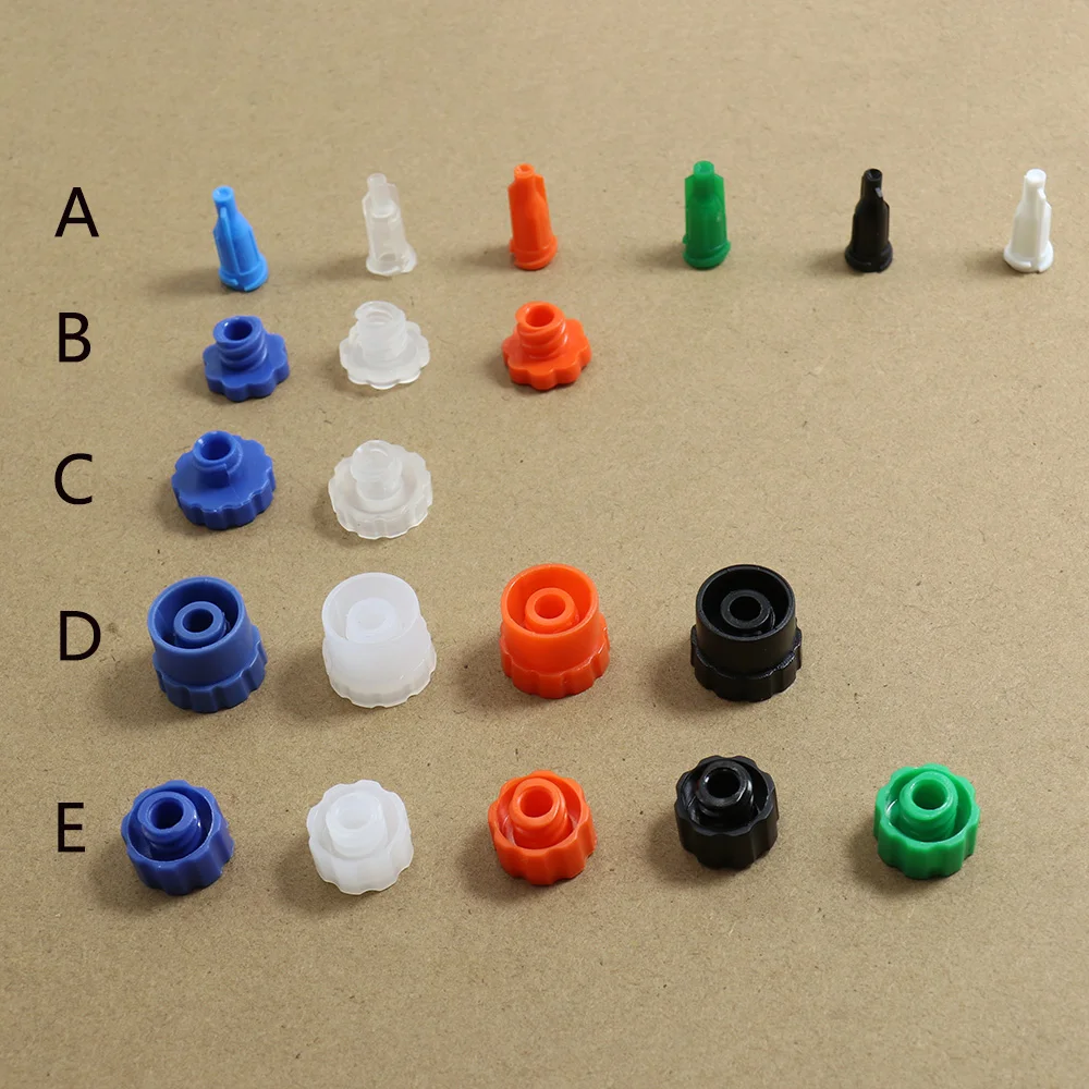 Liquid Syringe 50pcs Luer Lock Cover screw Precision Tips Liquid Dispensing Syringe Plug Cap Sealing Head