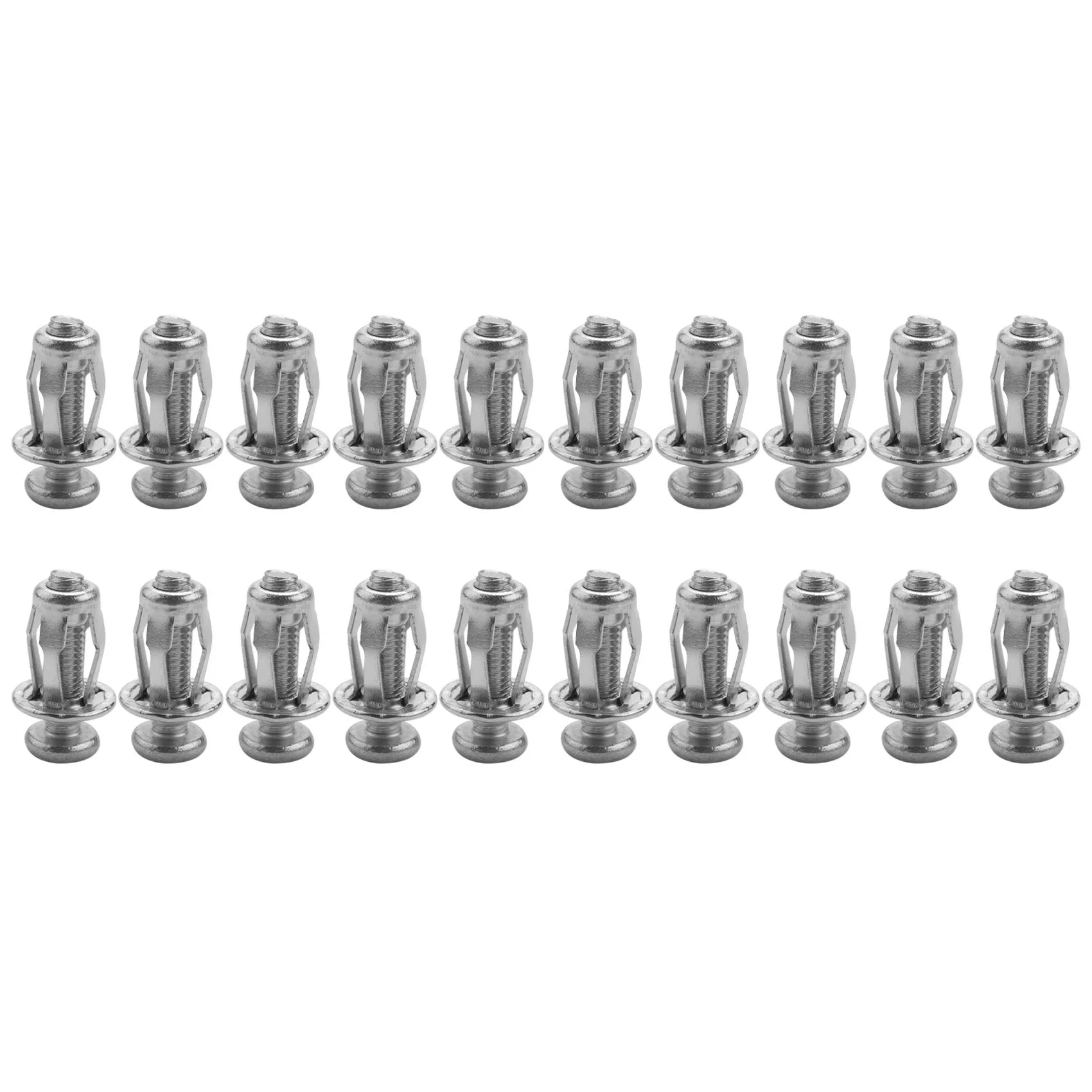 

20 Pcs M6x25 Jack Nuts Car Metal Screw Petal Nuts with Screw for Hollow Wall Iron Skin