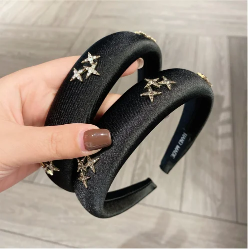 

2022 Flash diamond autumn and winter new headbands female ins small star headwear female hairbands