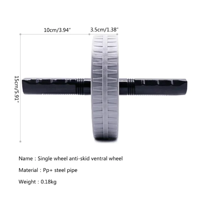 1Pcs Abdominal Wheel Strong Load Bearing Non-slip Roller Strengthen Muscle Exercise Equipment Fitness Training Home Use Silent 6