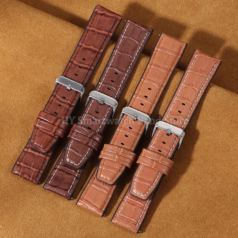 Premium Leather Watch Band - Quick Release, Waterproof
