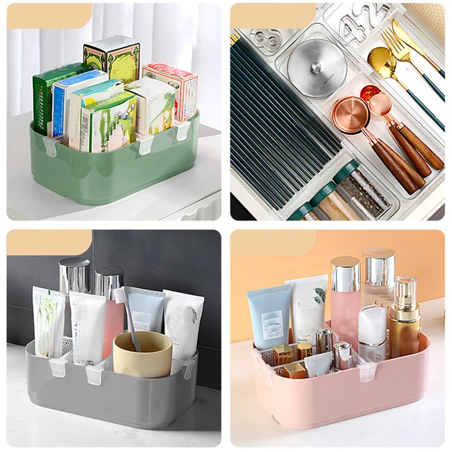 10/1PCS Divisori per frigorifero in plastica Organizzatore Scatola di immagazzinaggio a scatto regolabile Comò Separatore per cassetti Accessori da cucina 5
