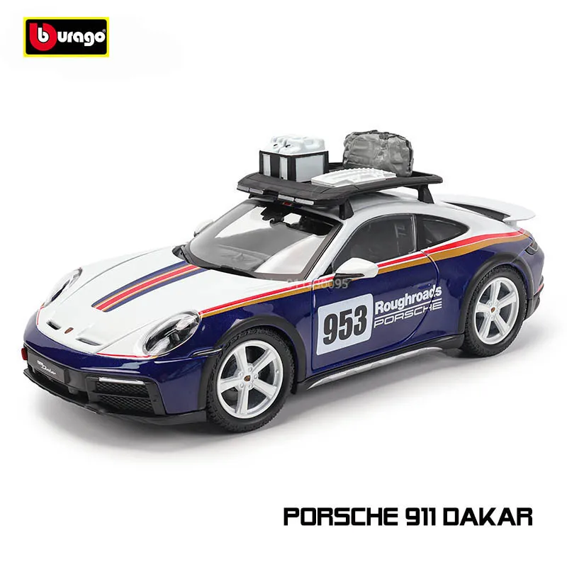 Bburago 1:24 スケールポルシェ 911 ダカールヴァイサッハ合金