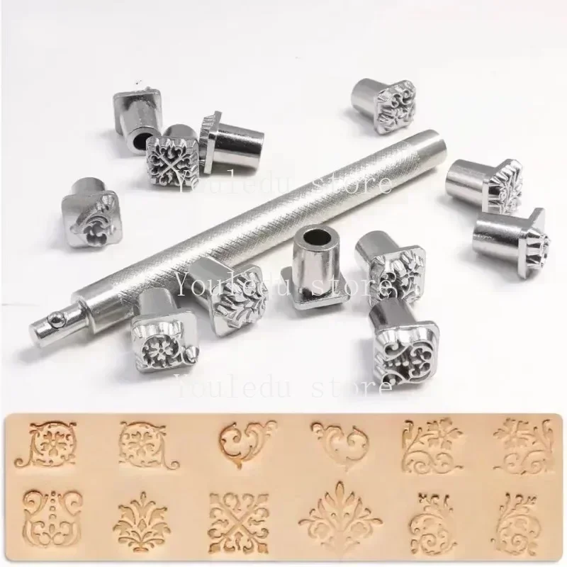 Stamps Embossing Leather Tools Handmade DIY Craft Work Zodiac Grass Constellation Animal Mold Set Metal Stamping Tool leather craft stamps metal stamping marker