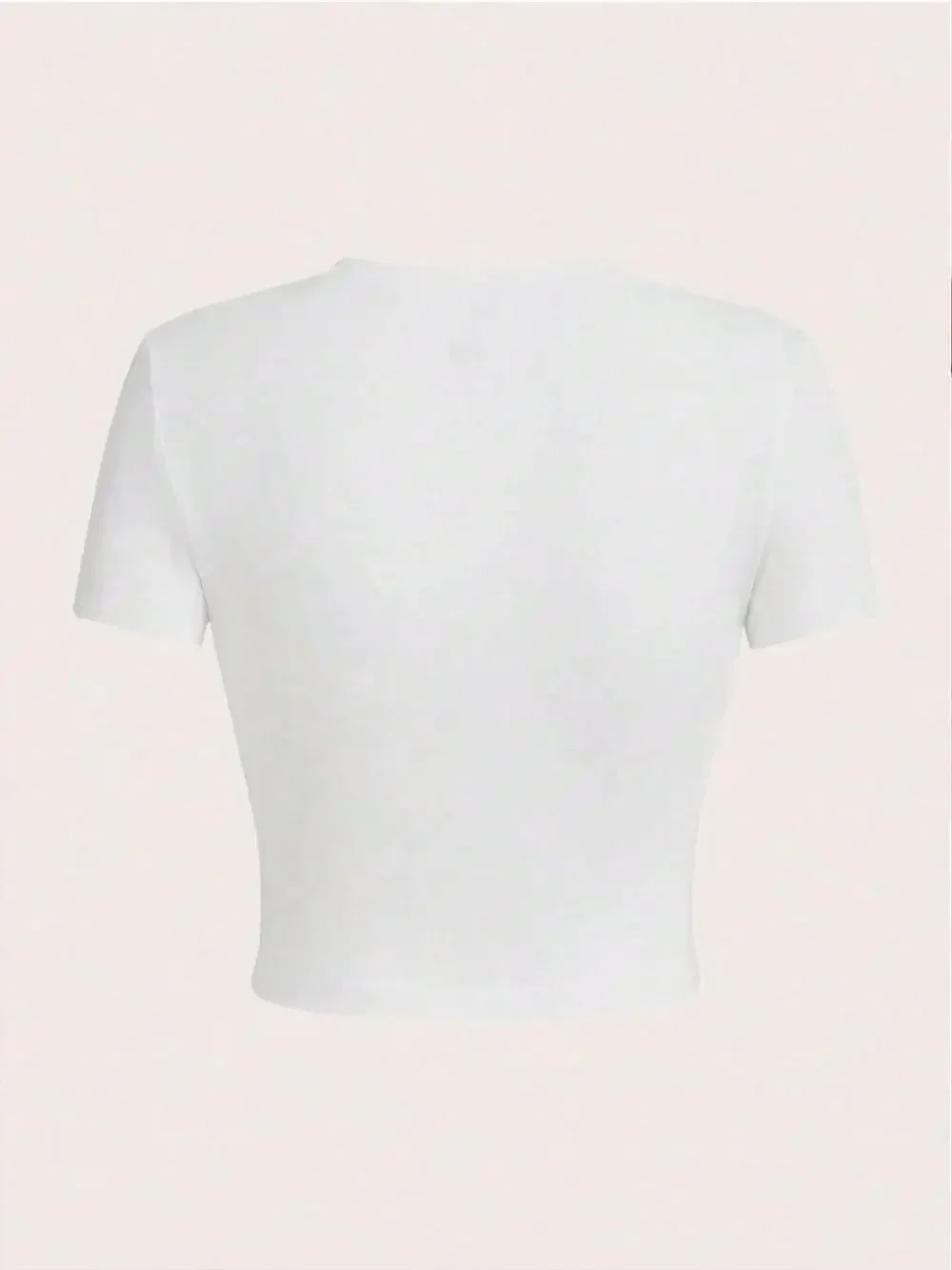 Diy Your Own Design Print Pattern Customize Summer Short Sleeve O Neck Solid Color Cropped Navel Women Crop Tops Fashion T-Shirt 3