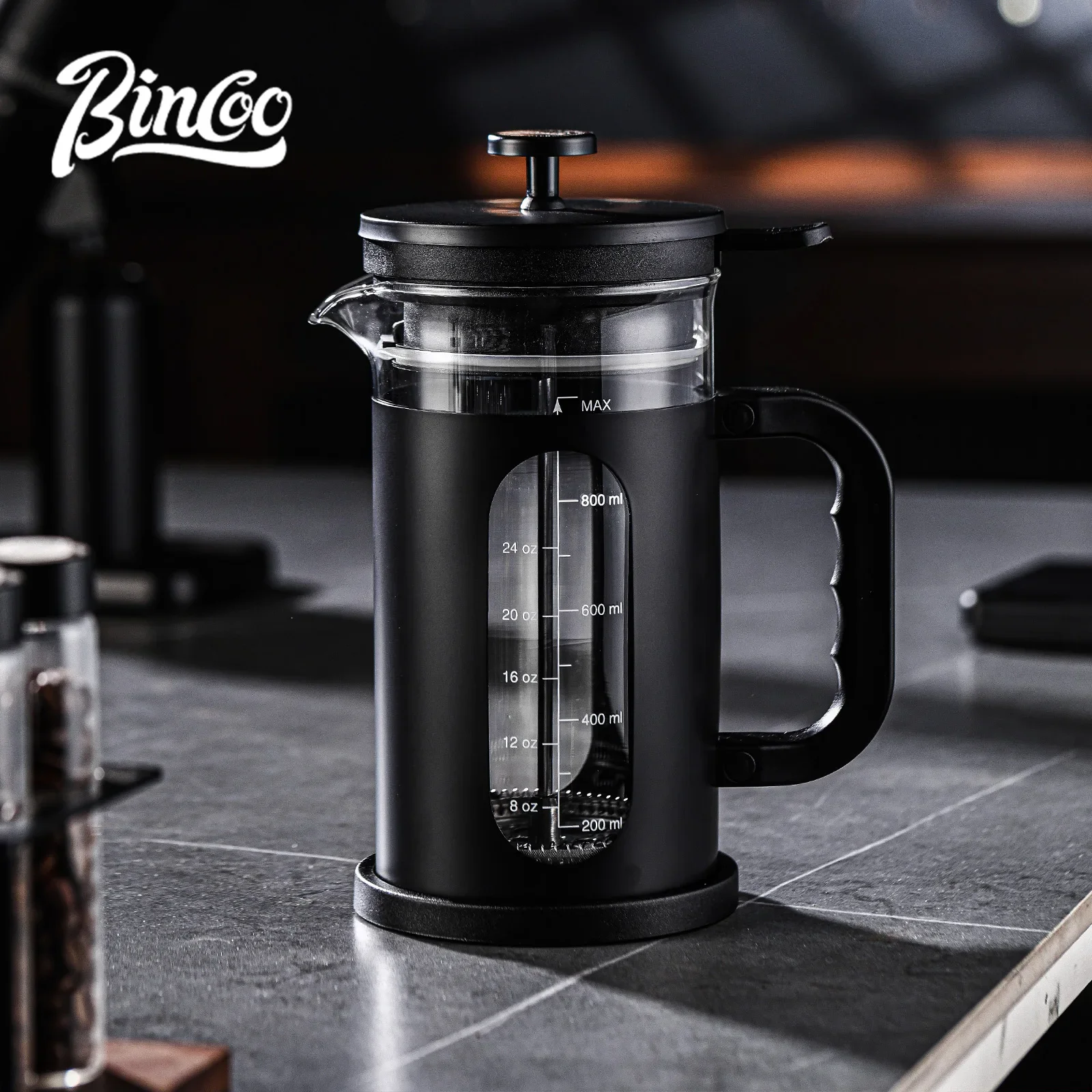 1000 مللي إبريق قهوة فرنسي بالضغط مع فلتر من الفول...