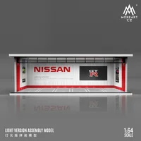 TimeMicro+Moreart 1:64 Scale Diorama Car Garage Model Assemble LED Lighting Car Parking Lot Backdrop Display Scene Model 1