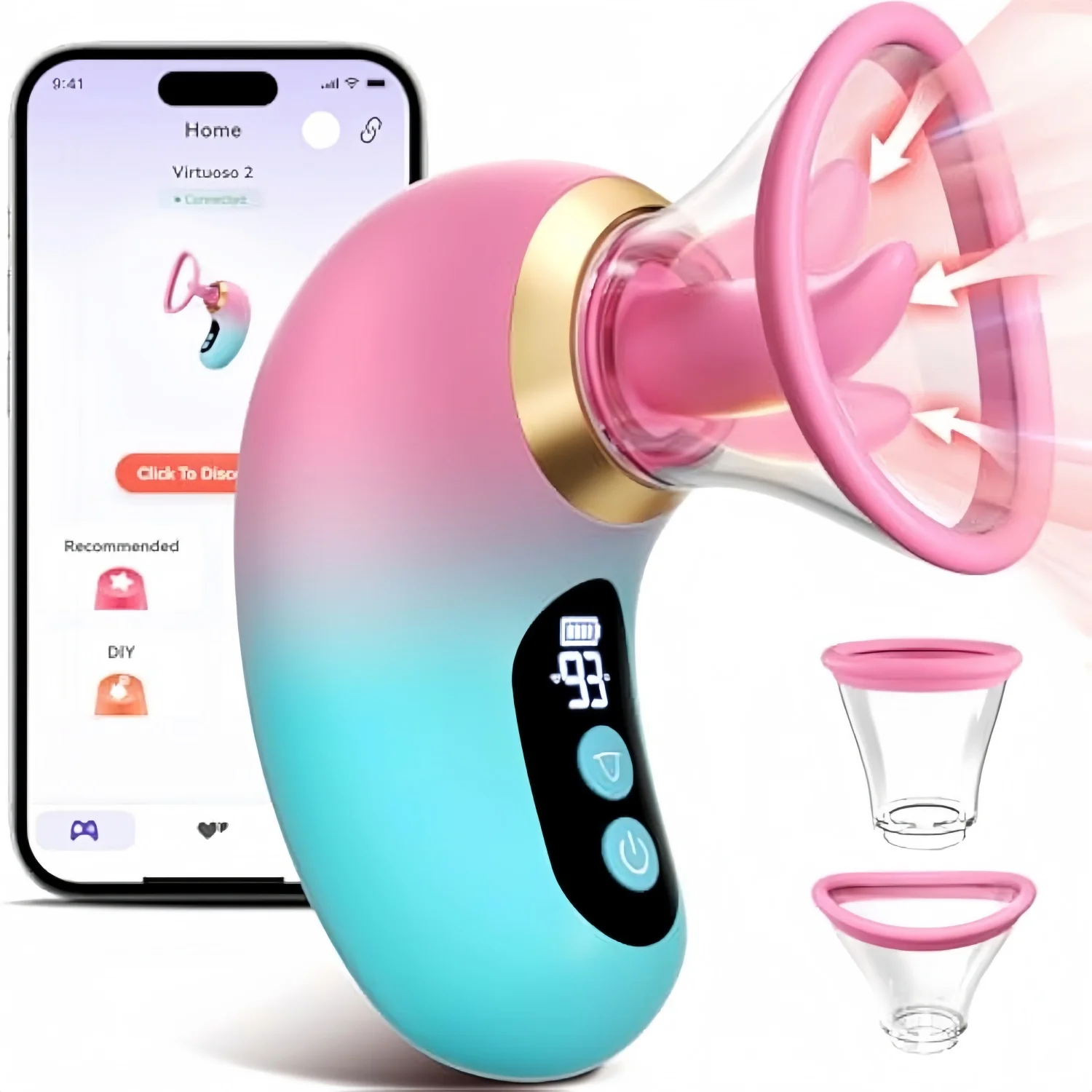 5IN1 Klitoris Sauger Vibrator Zunge Lecken Nippel Vagina Massager APP Steuerung Klitoris Stimulator LCD Display Sex Spielzeug für Frauen