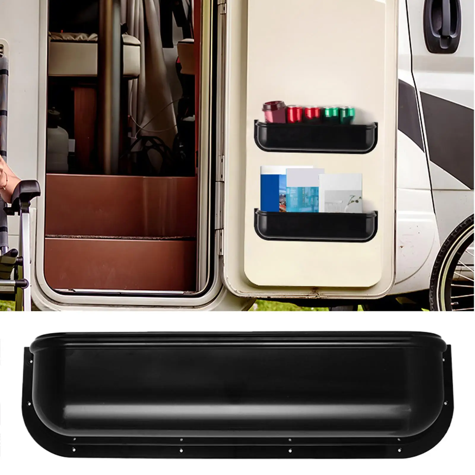 RV Door Organizer Caravan Trailer Door Organizer Box Waterproof Car Accessories Large Capacity Holder Rack for Vehicle Drinks
