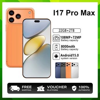 2026 HOT I17 Pro Max 7.3inch HD Global Edition Original Smart Dual Card 8000mAh Battery Facial Recognition Function 1